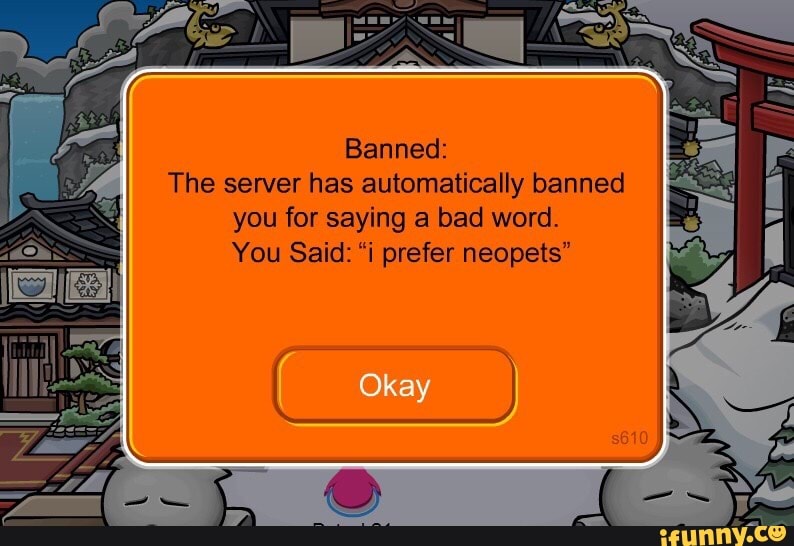 The sewer has automatically banned you for saying a bad word. You Said ...
