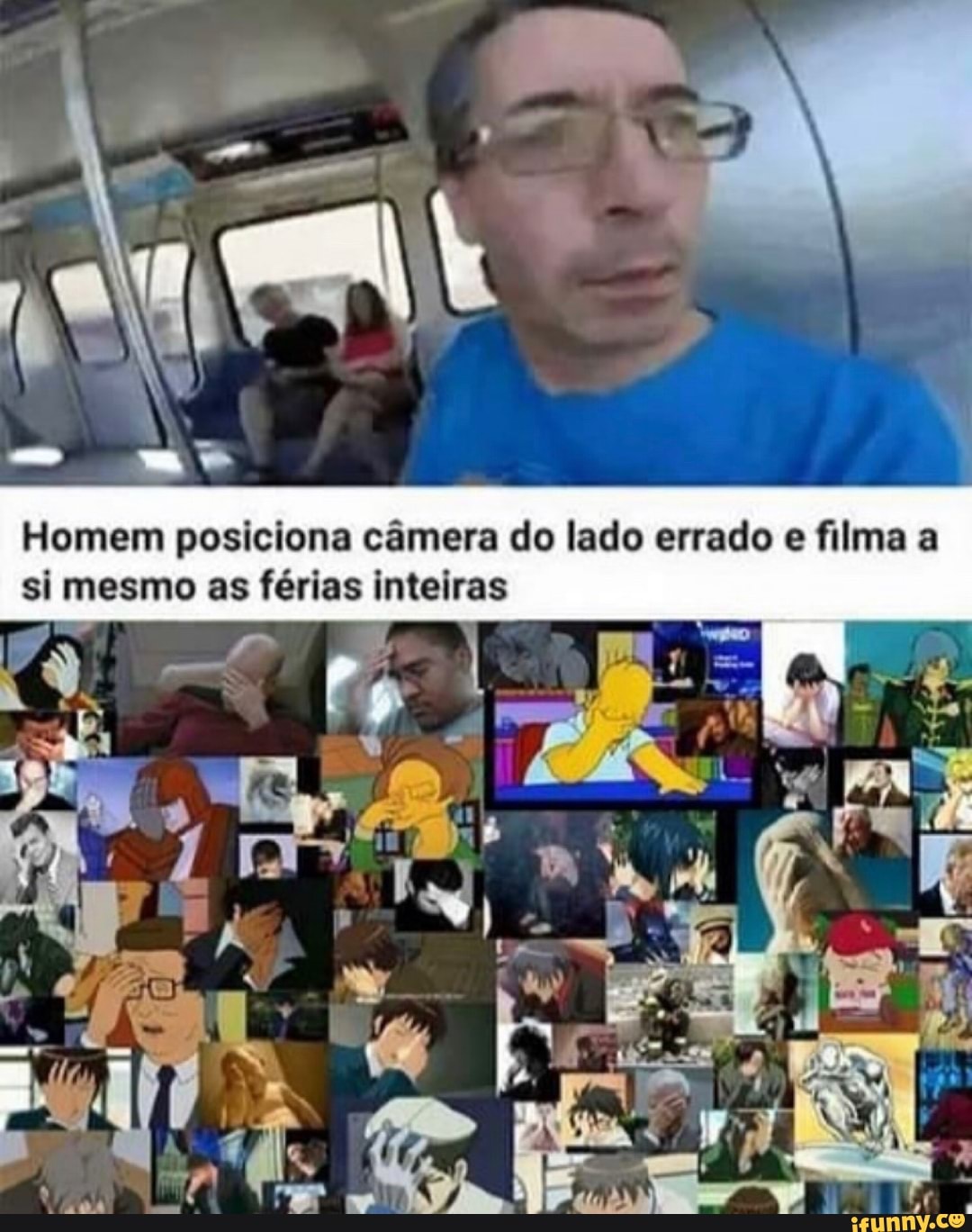 Homem posiciona câmera do lado errado e filma a si mesmo as férias inteiras
