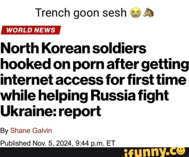 Trench goon sesh WORLD NEWS I North Korean soldiers hooked on porn after getting internet access