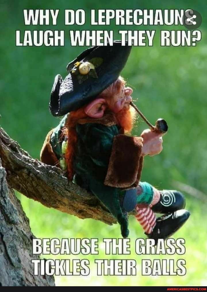 WHY DO LEPRECHAUN LAUGH WHEN THEY RUN?
ye
IRASS
TICKTESST BALLS