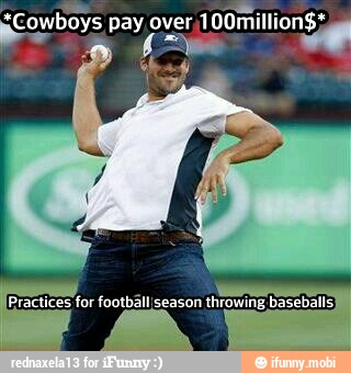 ¿Cowboys Pay over,
Practices for footbáll season throwing baseballs)