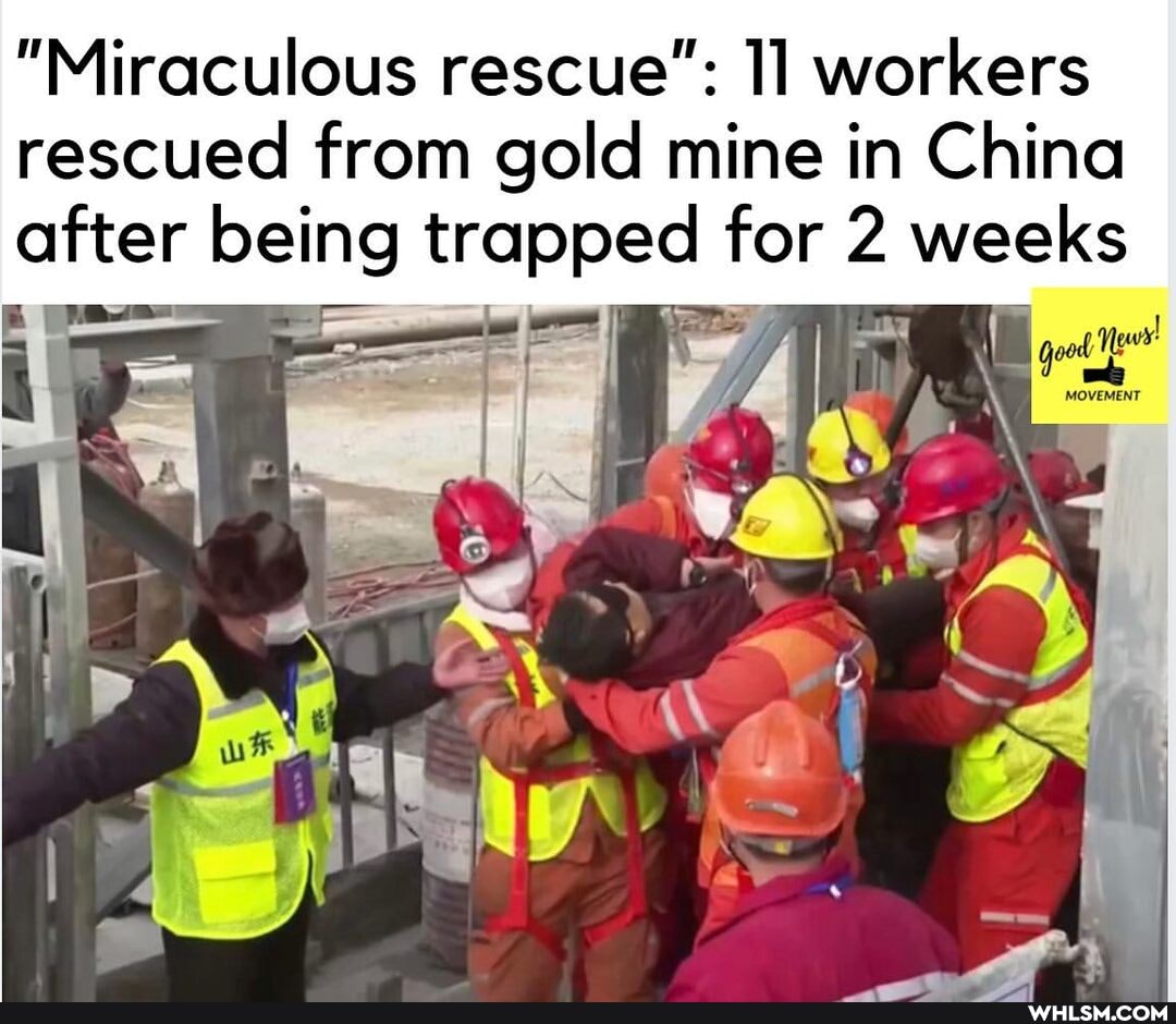 "Miraculous rescue": Il workers
rescued from gold mine in China after being trapped for 2 weeks