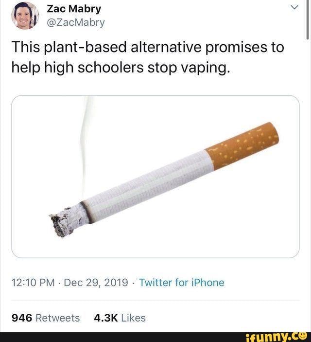 This plantbased alternative promises to help high schoolers stop