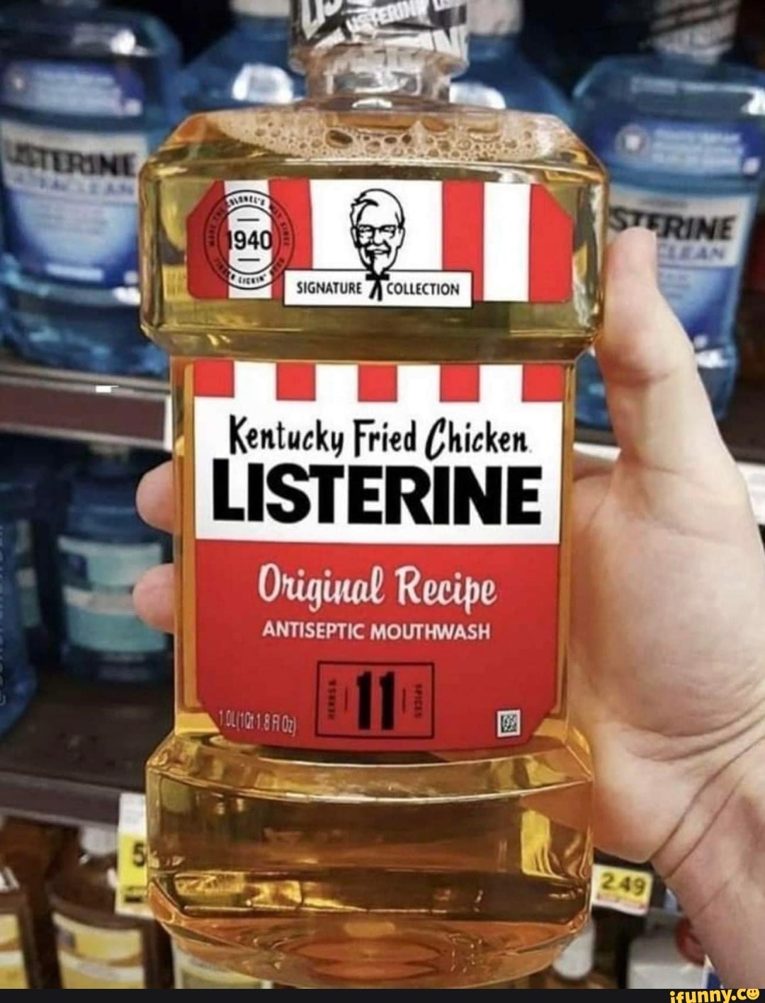 Kentucky Fried Chicken I LISTERINE Recipe ANTISEPTIC MOUTHWASH - iFunny