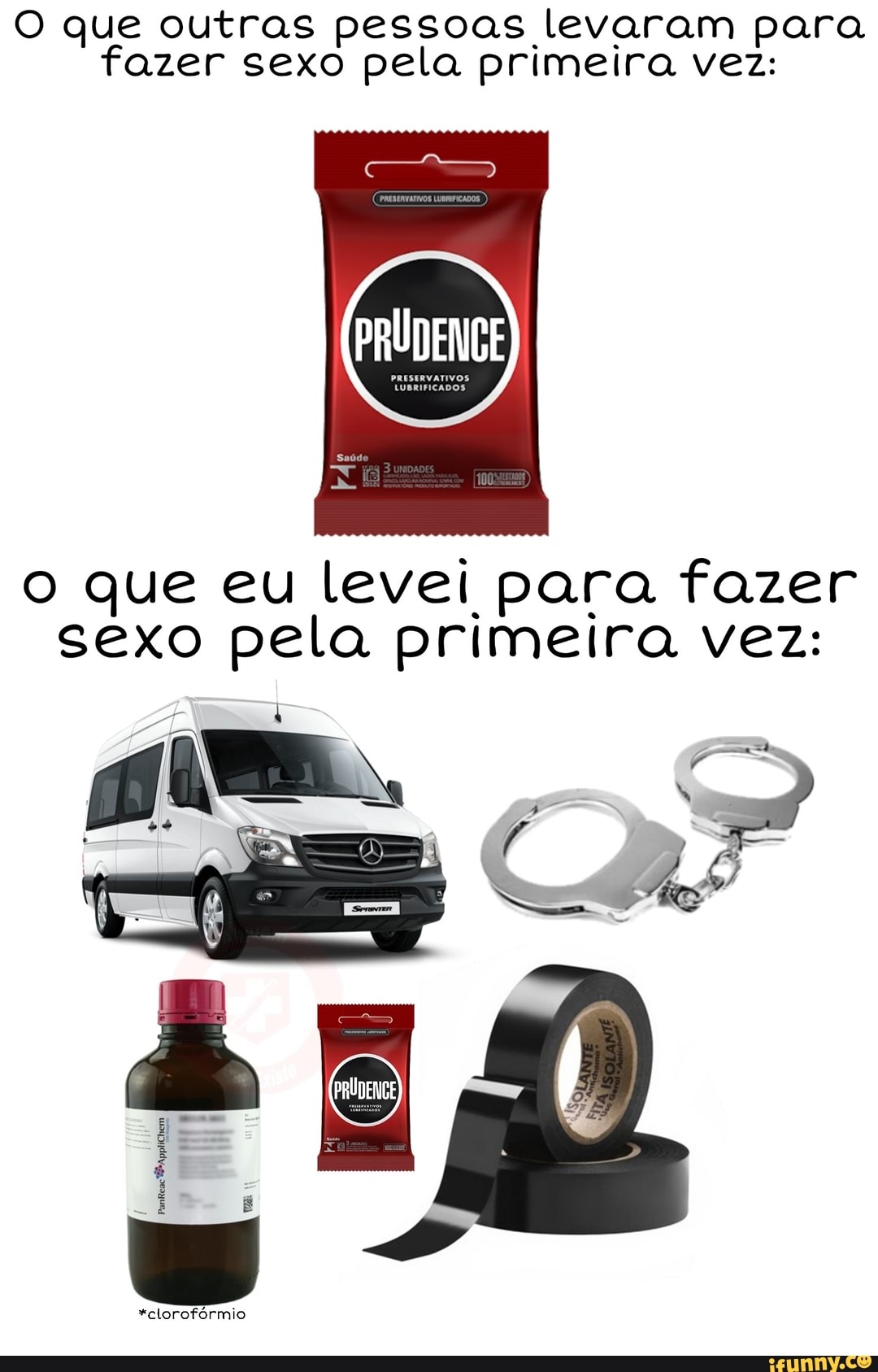 O que outras pessoas levaram para fazer sexo pela primeira vez:
o que eu levei para fazer sexo pela primeira vez:
