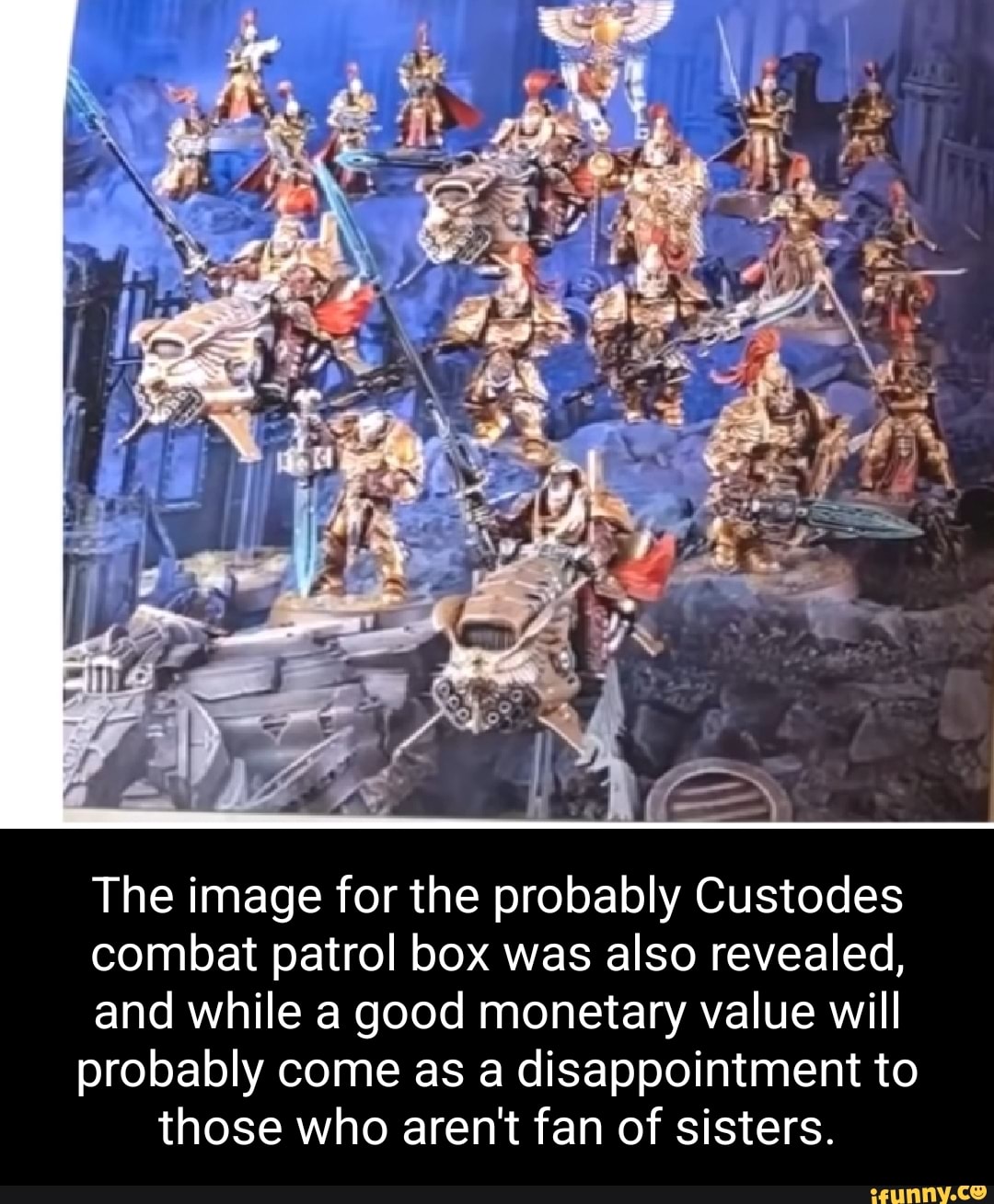 The image for the probably Custodes combat patrol box was also revealed ...