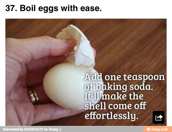 37. Boil eggs with ease.
ld one teaspoon