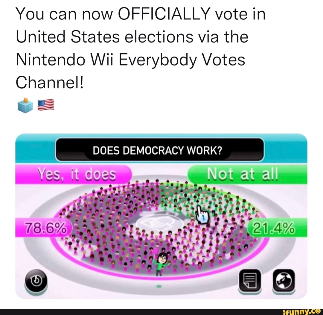 You can now OFFICIALLY vote in United States elections via the Nintendo