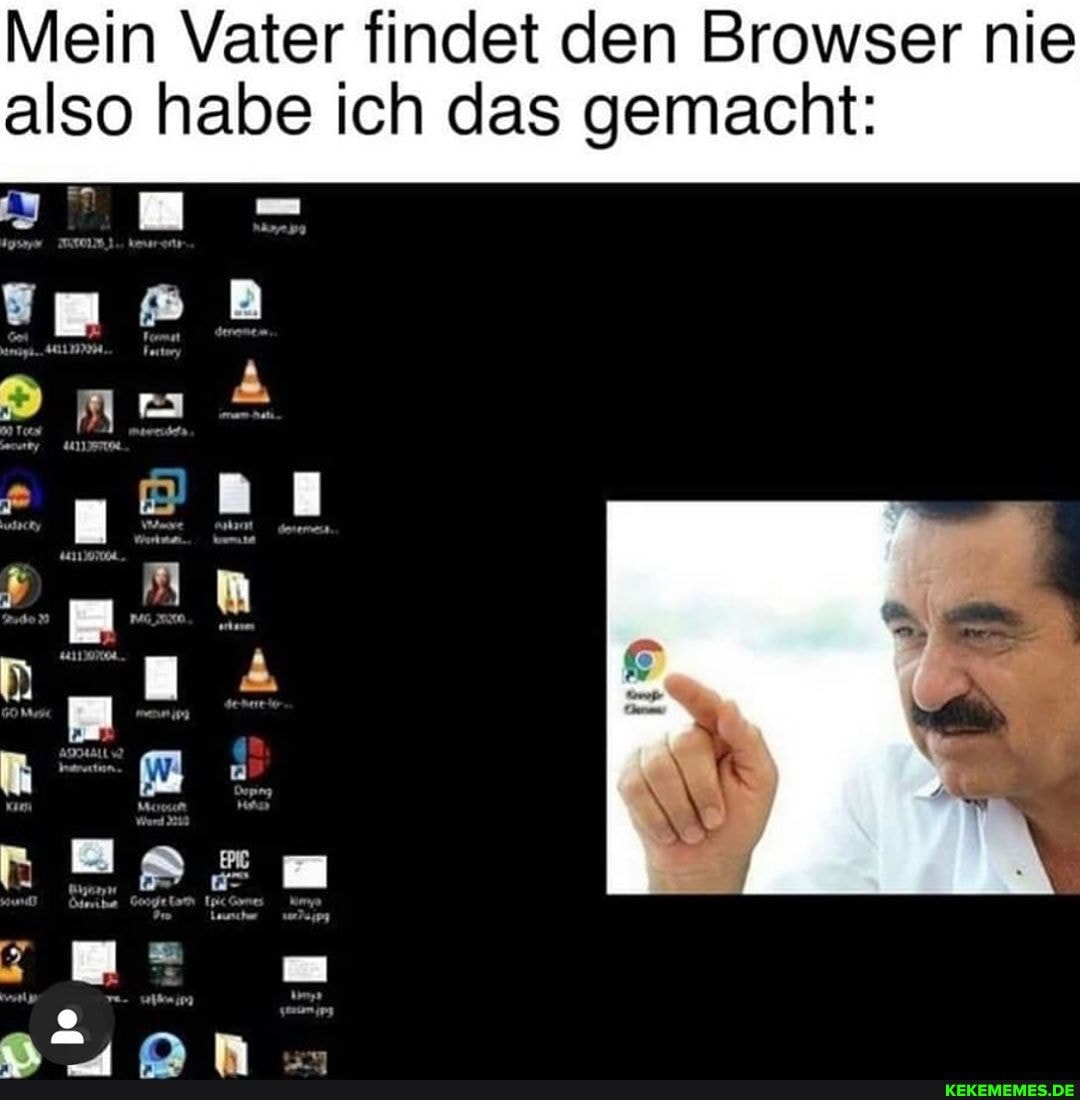 Mein Vater findet den Browser nie also habe ich das gemacht: