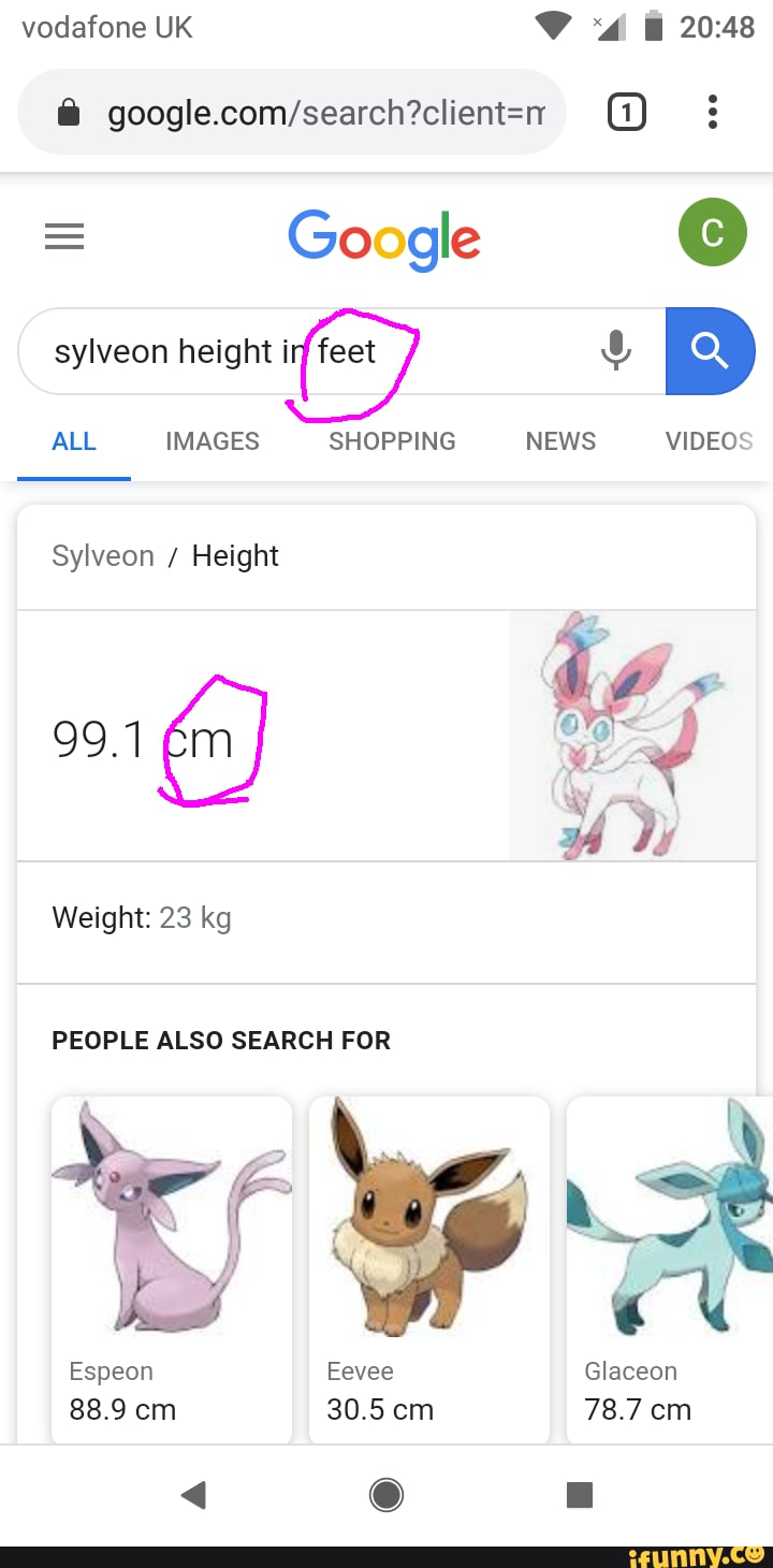 Vodafone UK <4 = Google sylveon height & ALL IMAGES SHOPPING NEWS VIDEOS  Sylveon / Height 99.1 Weight: 23 kg PEOPLE ALSO SEARCH FOR 