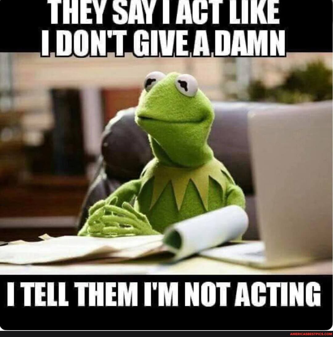 THEY SAY AGT LIKE DONT GIVE A DAMN
TELL THEM I'M NOT ACTING