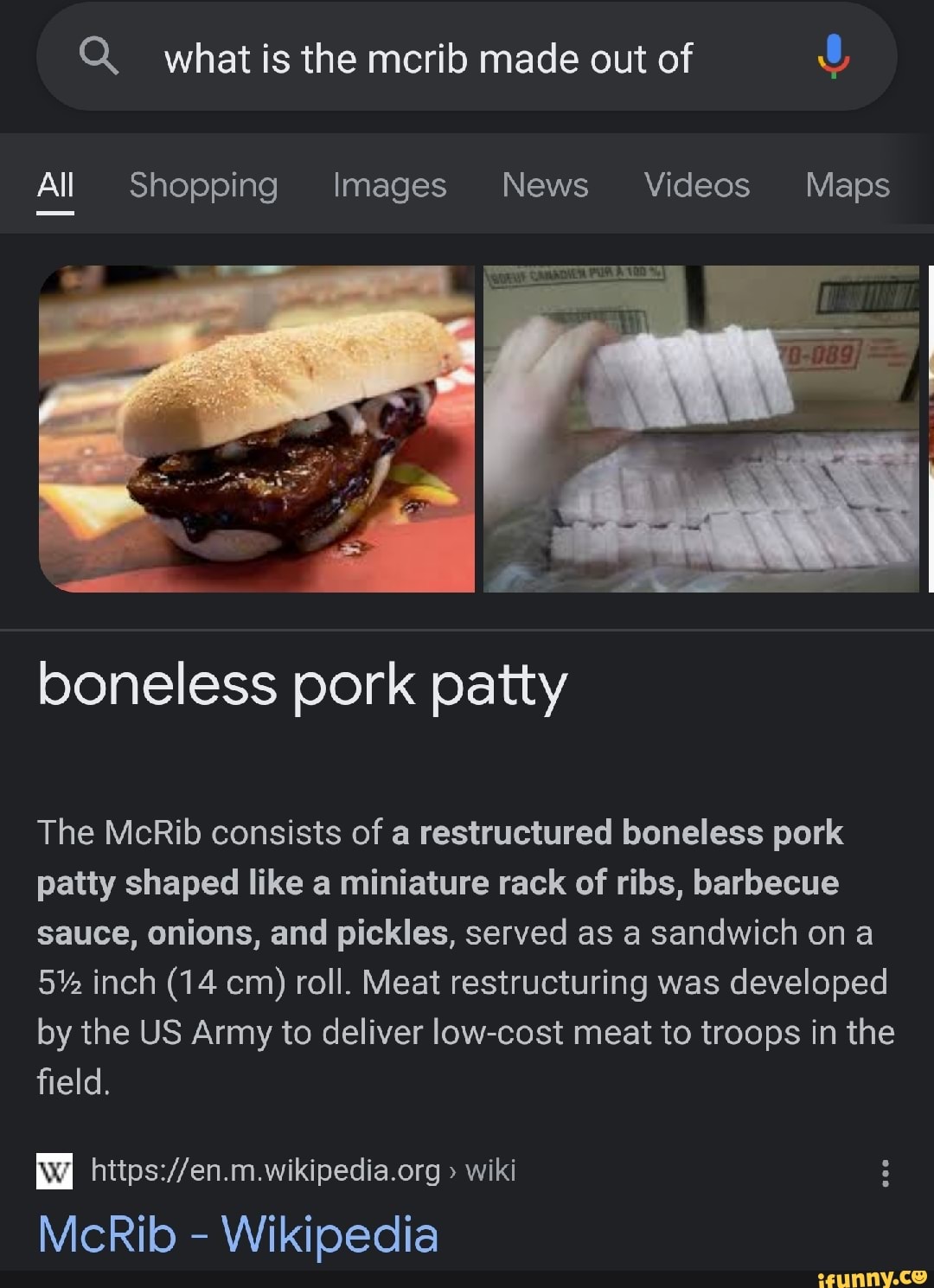 What is the mcrib made out of All Shopping Images News Videos Maps