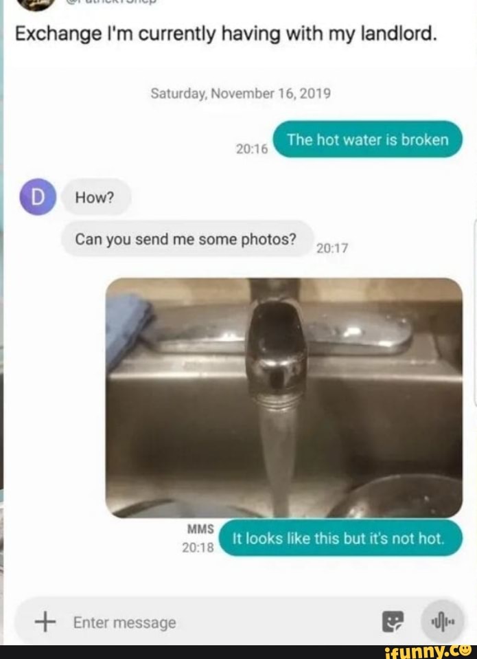 Exchange I'm currently having with my landlord. Saturday, November 16