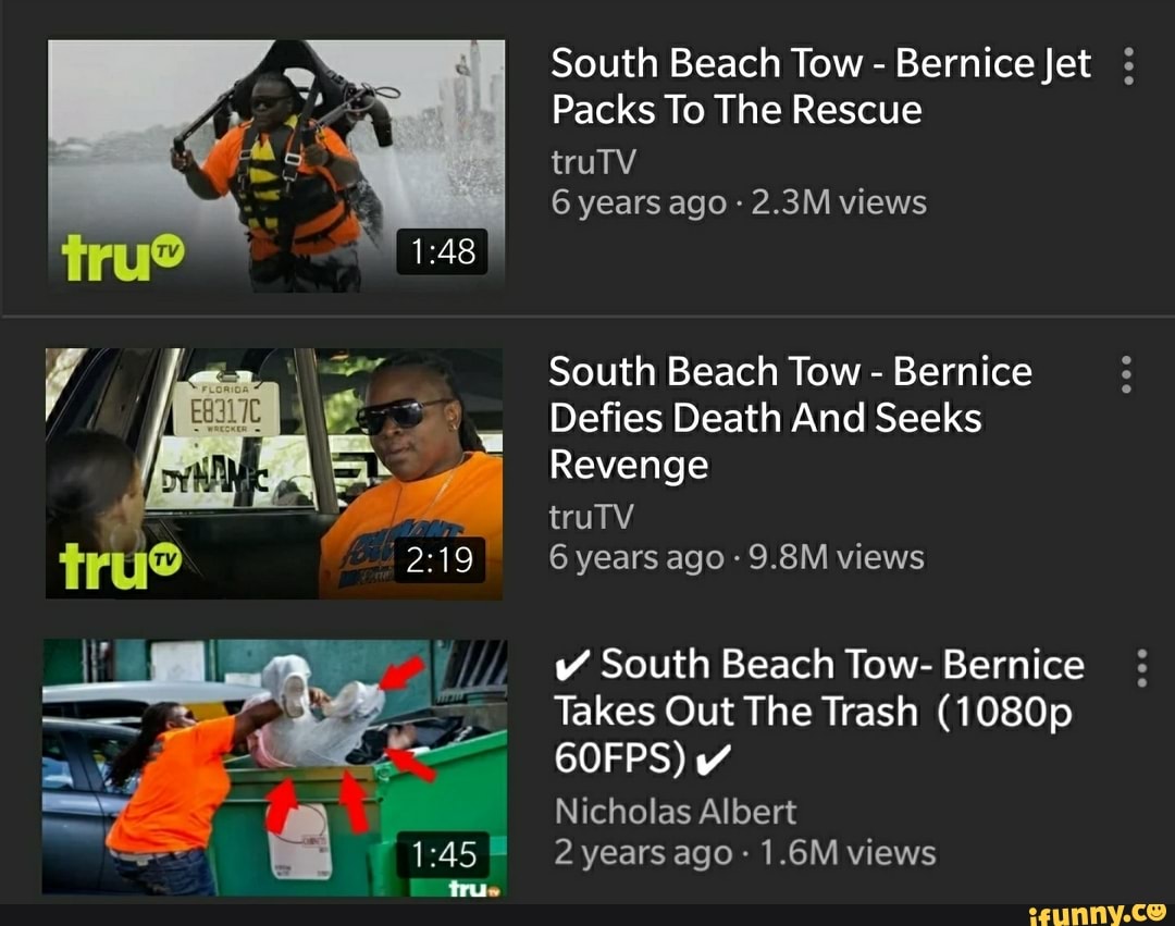 Packs To The Rescue South Beach Tow Bernice E Defies Death And Seeks
