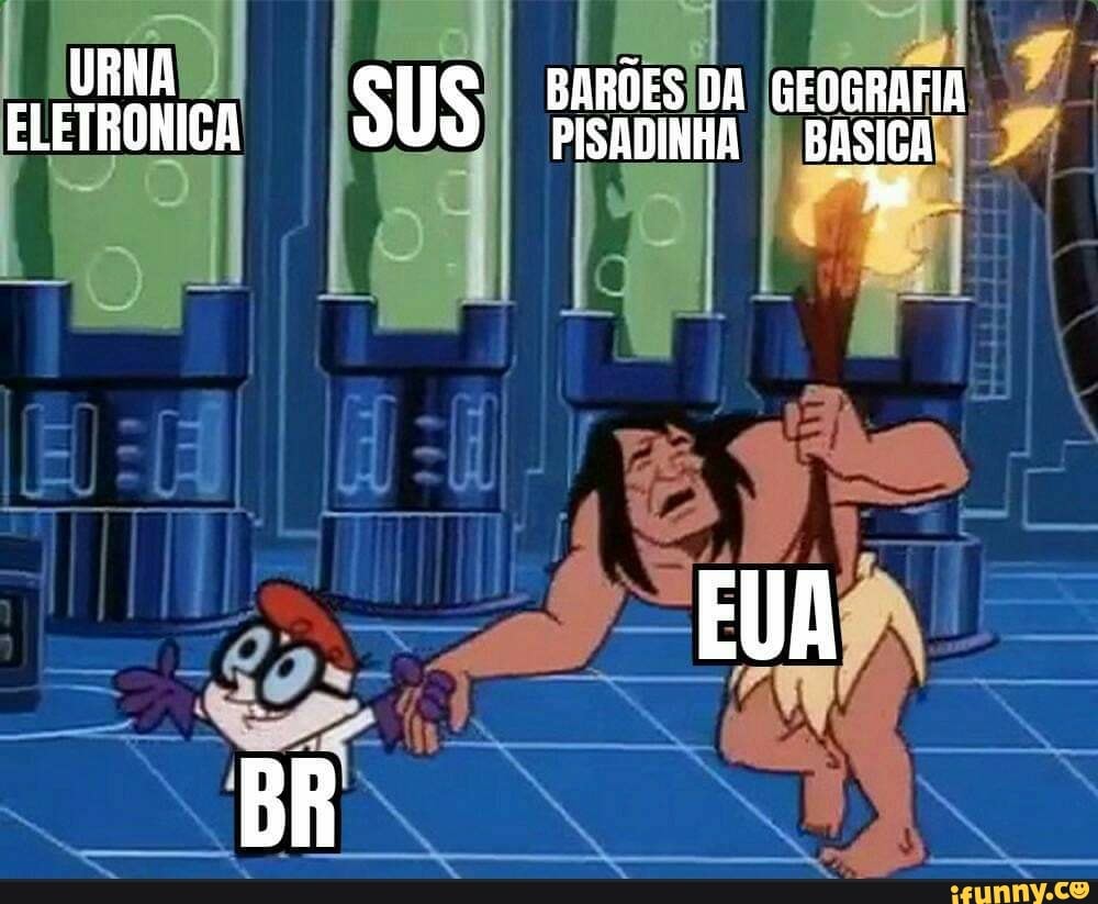 SUS BARÕES DA GEOGRAFIA
URNA ELETRONICA PISNOINHA BRSIG
EUA