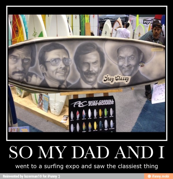 went to a surfing expo and saw the classiest thing
