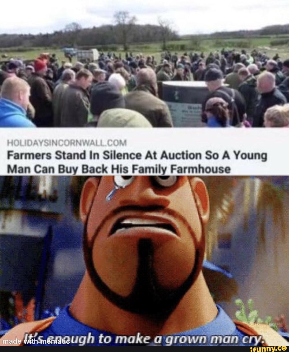 Farmers Stand In Silence At Auction So A Young
Man Can Buy Back His Family Farmhouse