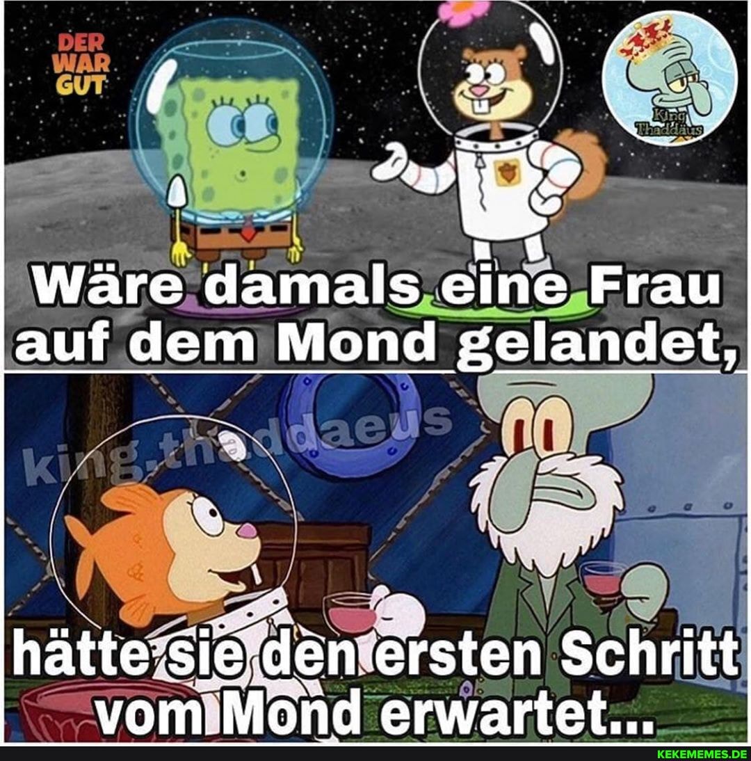 Wäre damals eine Frau auf dem Mond gelandet,
sie. den ersten Schritt vom Mönd erwartet...