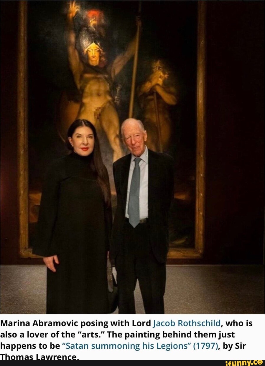 Marina Abramovic posing with Lord Jacob Rothschild, who is also a lover ...