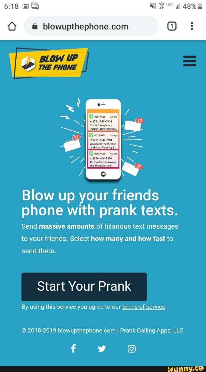 Blow up phone prank