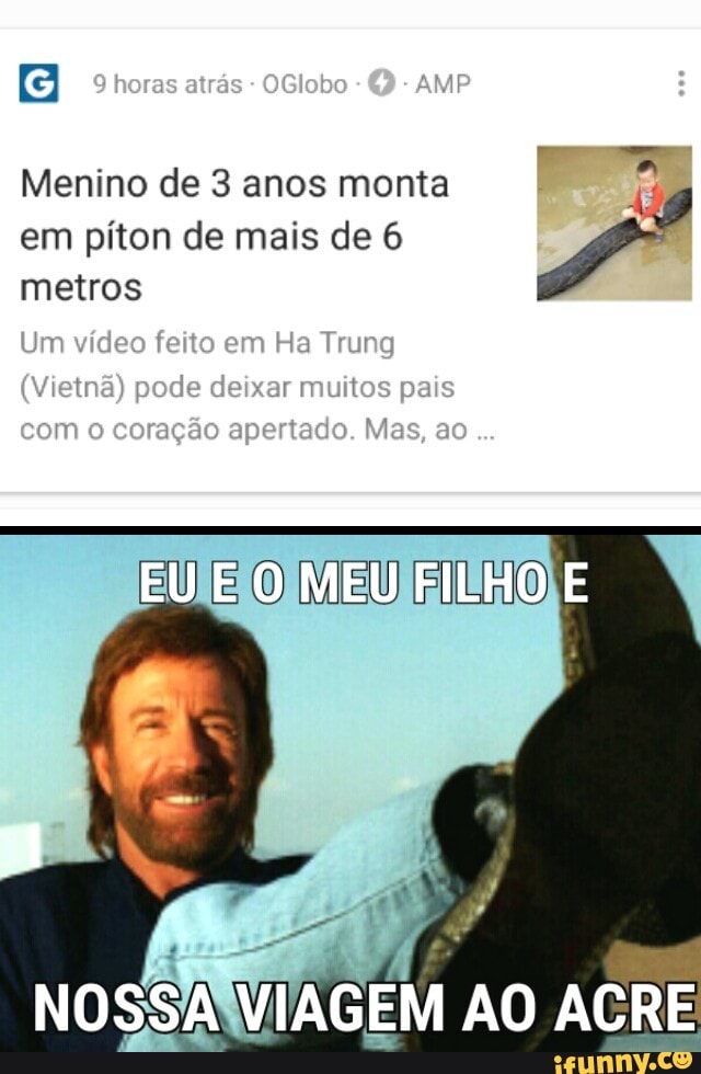 Menino de 3 anos monta
oor
em piton de mais de 6
metros