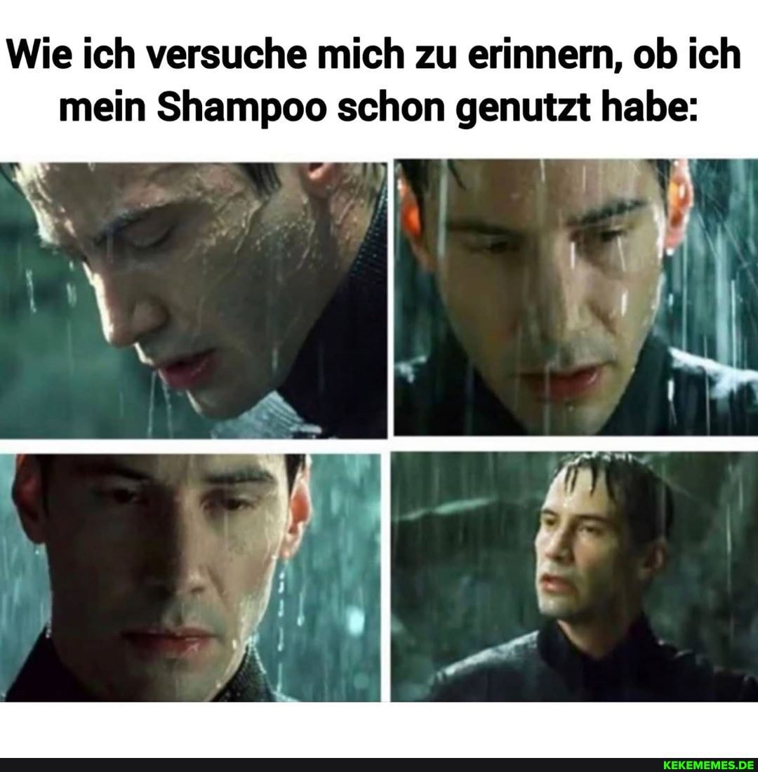 Wie ich versuche mich zu erinnern, ob ich mein Shampoo schon genutzt habe:
AR