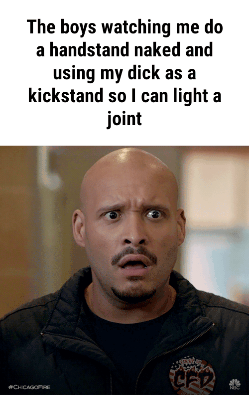 The boys watching me do a handstand naked and using my dick as a