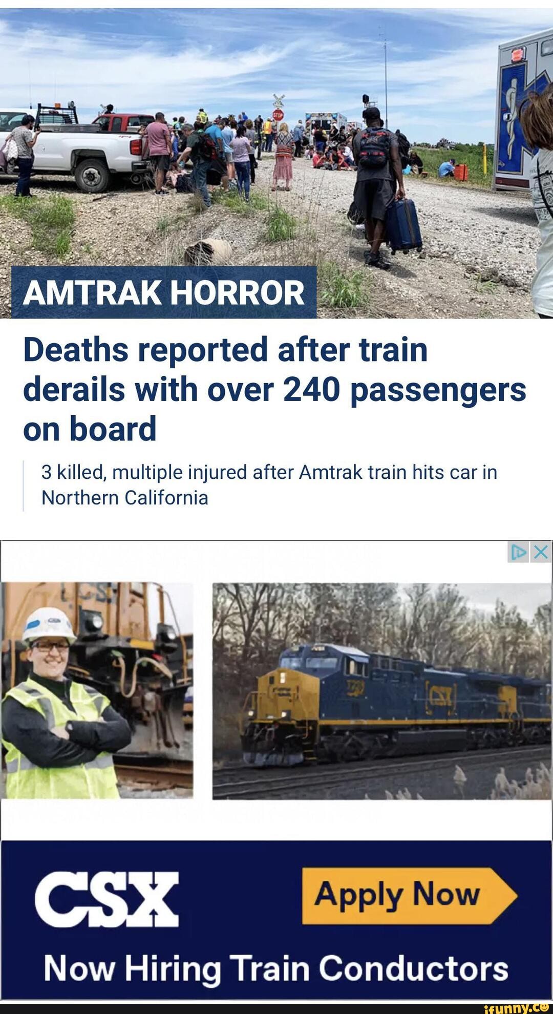 AMTRAK HORROR Deaths Reported After Train Derails With Over 240 ...