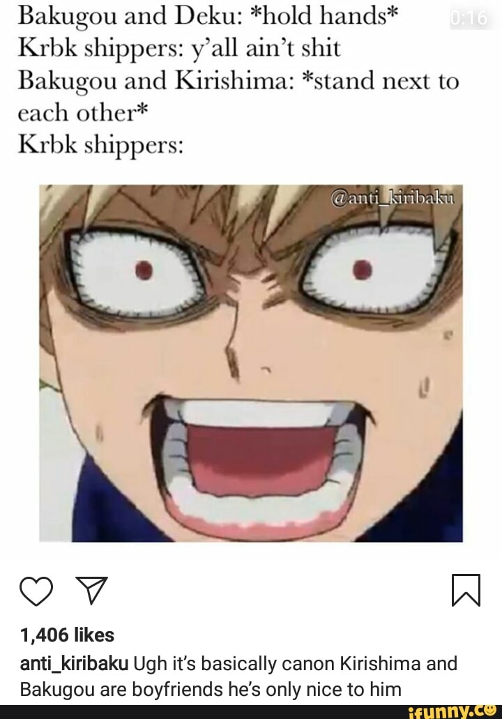 Bakugou And Deku: *hold Hands* Krbk Shippers: Y'all Aint Shit Bakugou 