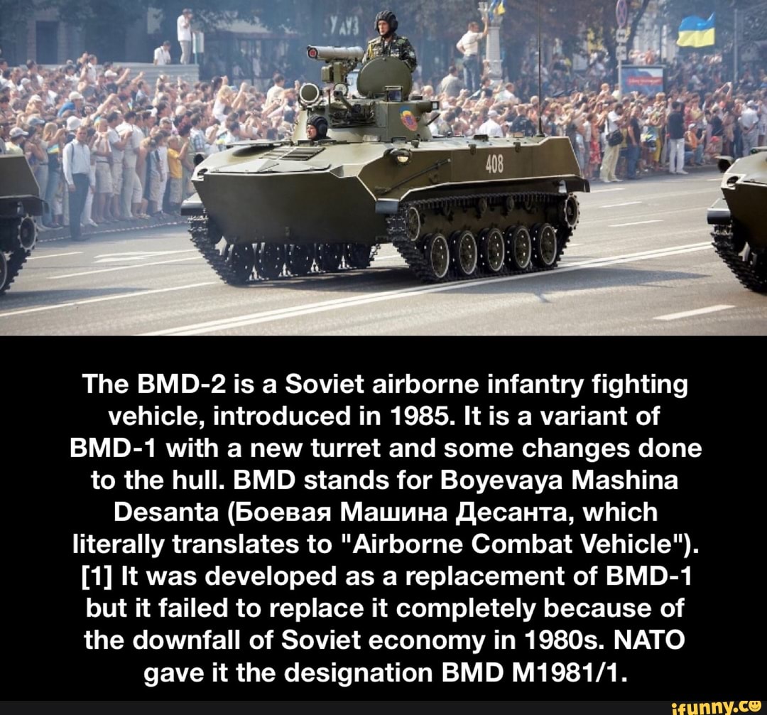 The BMD-2 Is A Soviet Airborne Infantry Fighting Vehicle, Introduced In ...