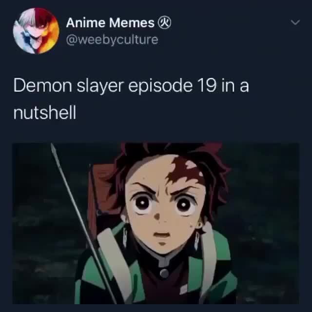 Anime Memes Weebyculture Demon Slayer Episode 19 Ina Nutshell