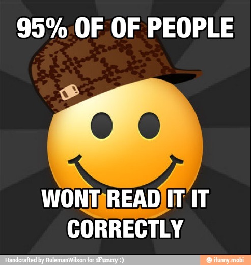 95% OF OF PEOPLE