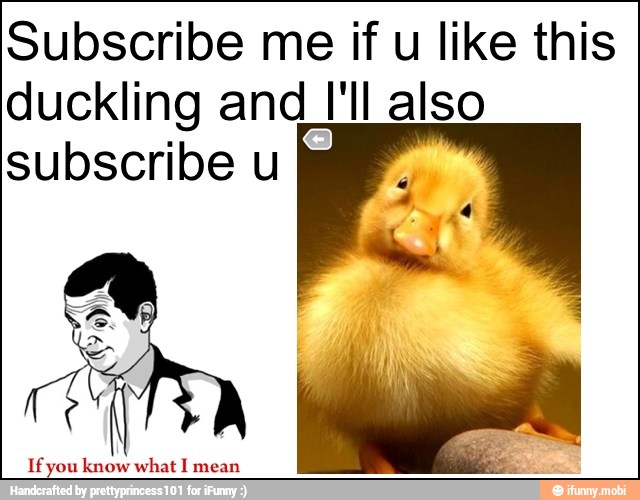 Subscribe me if u like this
duckling and I'll also