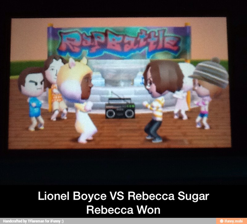 Lionel Boyce VS Rebecca Sugar
Rebecca Won - Lionel Boyce VS Rebecca Sugar Rebecca Won