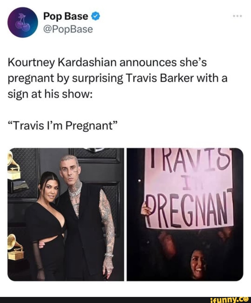 Pop Base @ @PopBase Kourtney Kardashian Announces She's Pregnant By ...