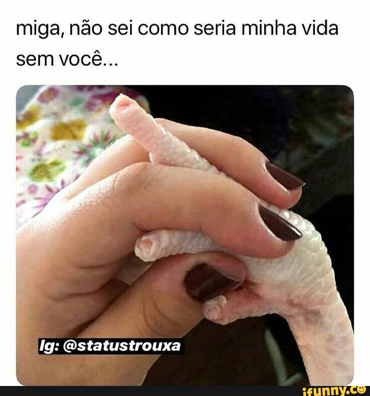 miga, não sei como seria minha vida