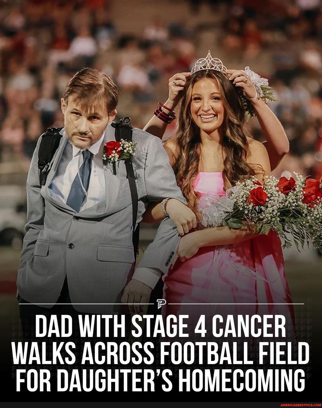 A father of three escorted his daughter while battling cancer to