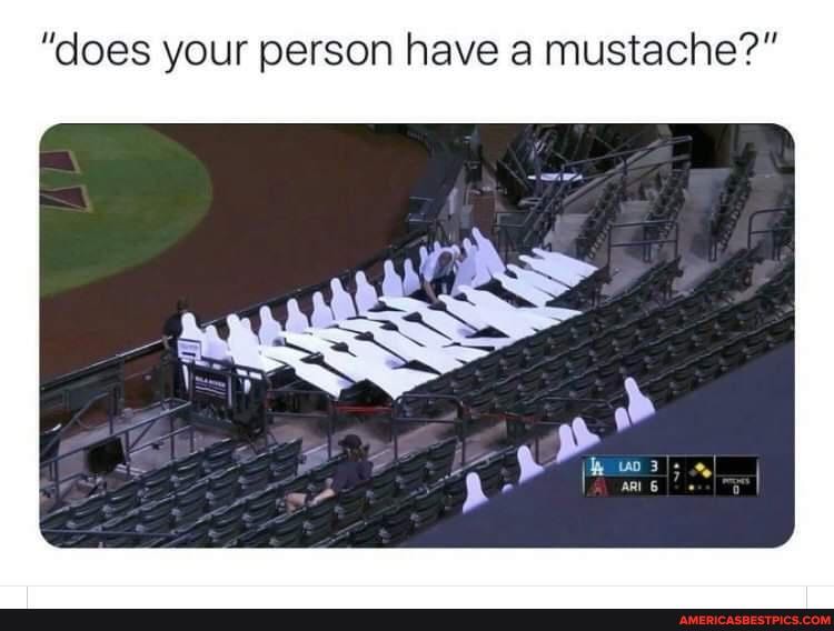"does your person have mustache?"