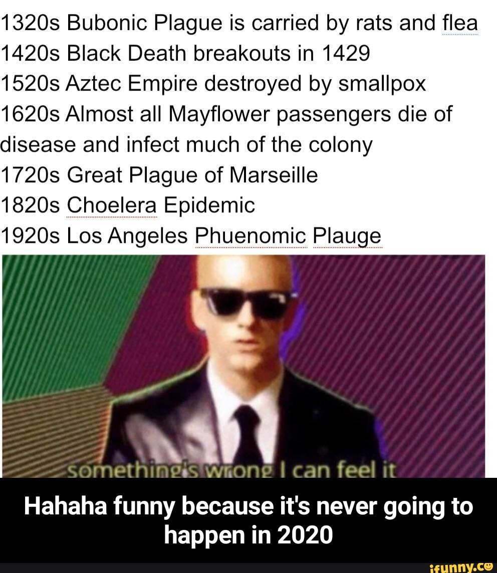 1320s Bubonic Plague is carried by rats and flea 1420s Black Death ...