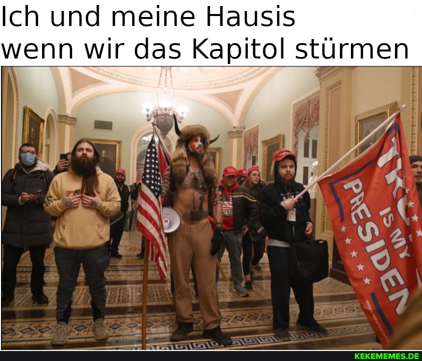 Ich und meine Hausis wenn wir das Kapitol stürmen