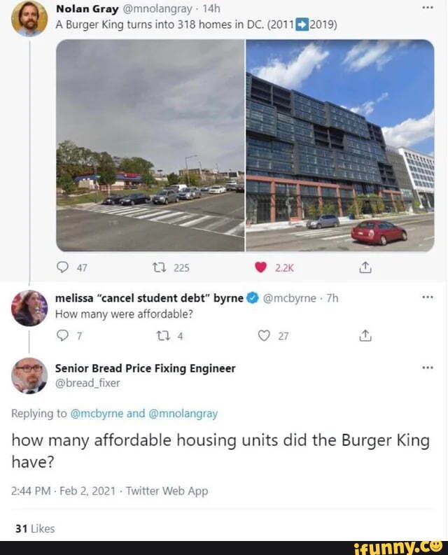 Nolan Gray @mnolangray- A Burger King turns into 318 homes in DC ...