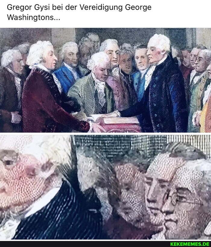 Gregor Gysi bei der Vereidigung George
Washingtons...