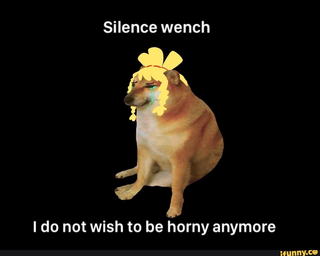 Silence wench do not wish to be horny anymore - iFunny