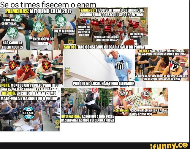 e os times fisecem o ene
x