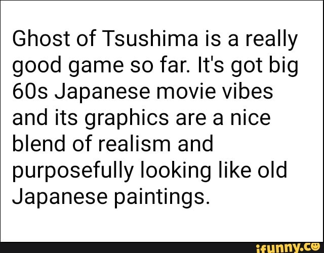 ghost of tsushima meme
