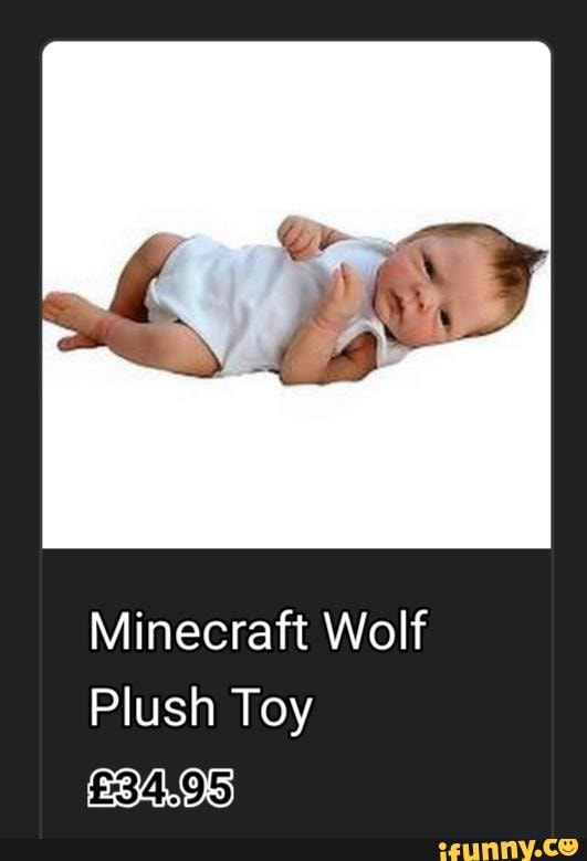 Minecraft Wolf Plush Toy - iFunny