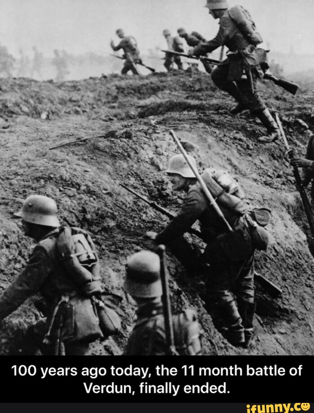 100 years ago today, the 11 month battle of Verdun, finally ended ...