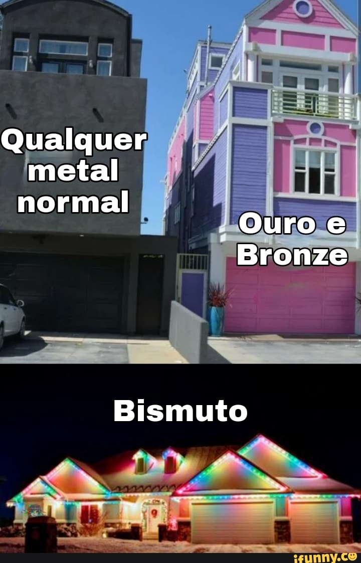 Qualquer metal
normal
Ouro e
Bronze
Bismuto