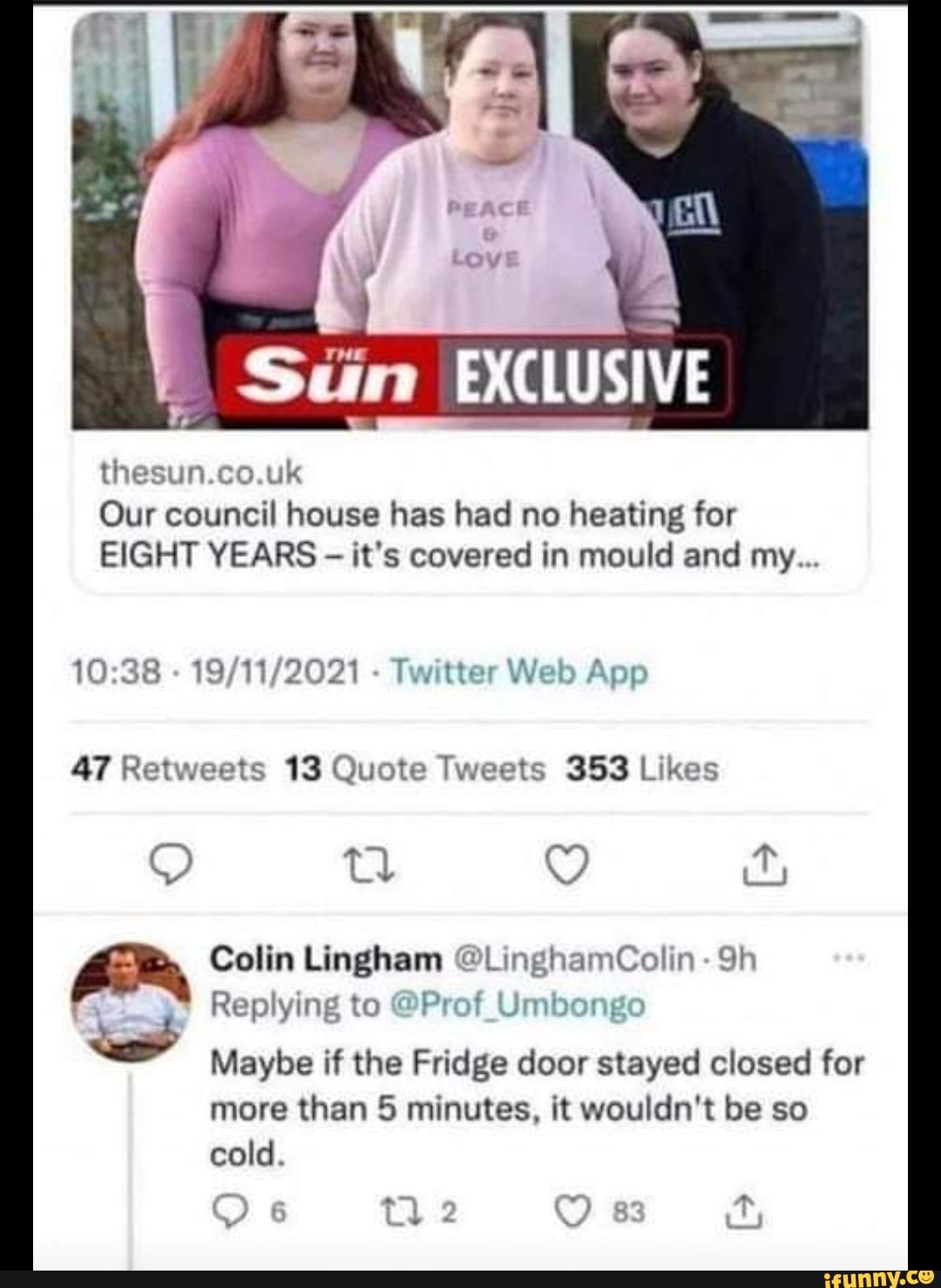 EXCLUSIVE thesun.co.uk Our council house has had no heating for EIGHT YEARS  it's covered