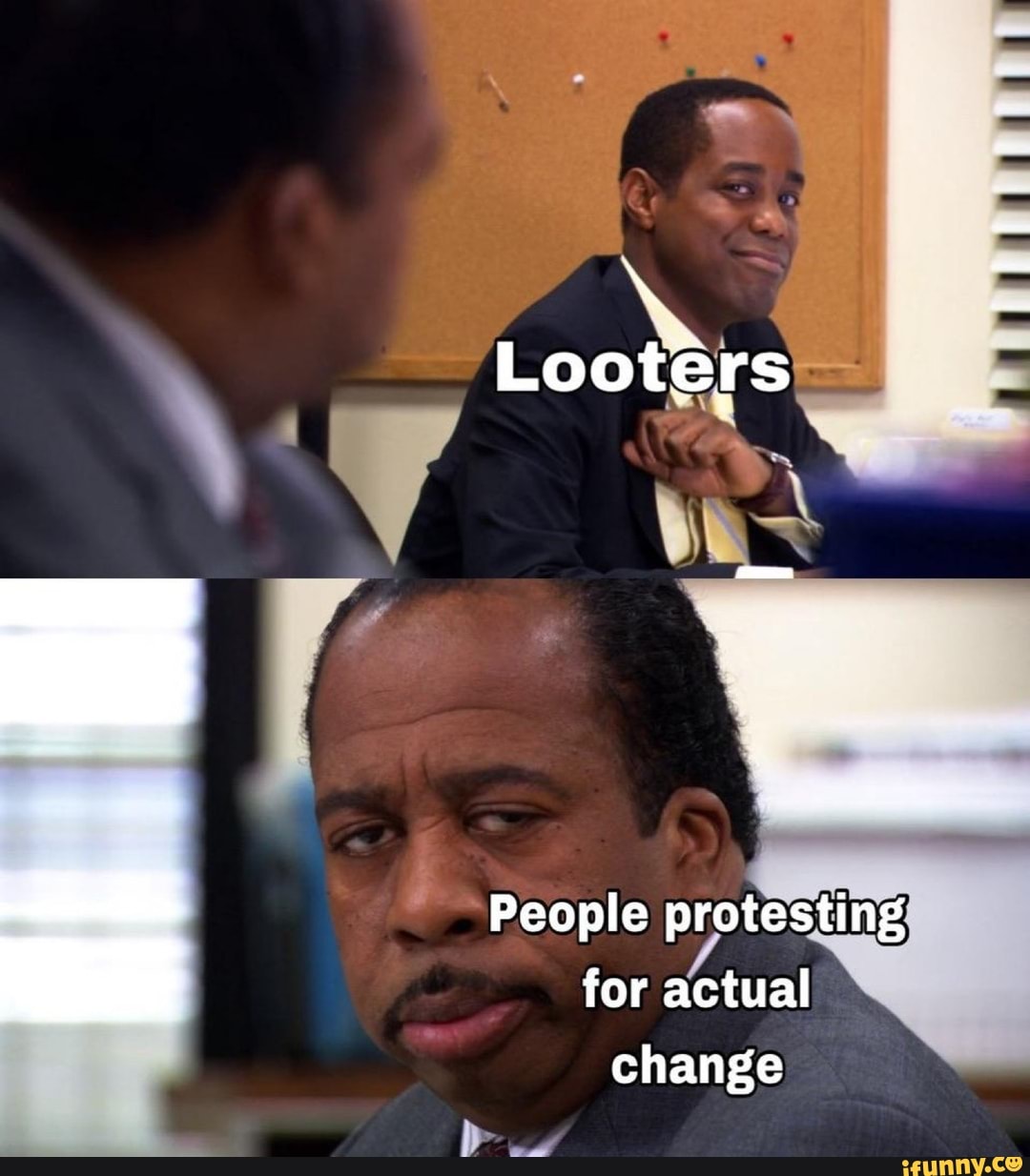 Looters
y
"People protesting
for actual
change
